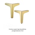 thumbnail image 4 of pitrice 4 Pieces Household Sofa Couch Coffee Table Steel Leg Tea Tables Hardware Bathroom Modern Triangular Legs Furniture Accessories Hardware Gold 15cm, 4 of 9