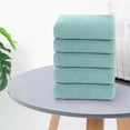 thumbnail image 3 of 5pc Velvet Towel Plain Face Towel Soft Absorbent Face Wash Ah Face Towel, 3 of 6