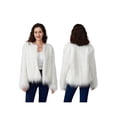 thumbnail image 2 of FOCUSNORM Women Faux Fur Coat Solid Color Open Front Long Sleeve Plus Size Jacket Warm Winter Outwear, 2 of 9