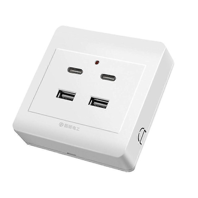(A)Usb Outlet Typec Usb Wall Charger Outlet Charging Power Outlet With Usb Ports