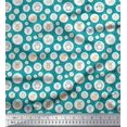 thumbnail image 1 of Soimoi Polyester Crepe Fabric Star & Cute Animals Kids Decor Fabric Printed Yard 42 Inch Wide, 1 of 3