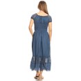 thumbnail image 2 of Women Renaissance Peasant Maiden Boho Inspired Cap Sleeve Lace Trim Maxi Dress, 2 of 5