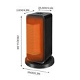 thumbnail image 3 of Ceramic Space Heater With Adjustable Thermostat 1200 Watt Fast Heating For Home Office Use, 3 of 9