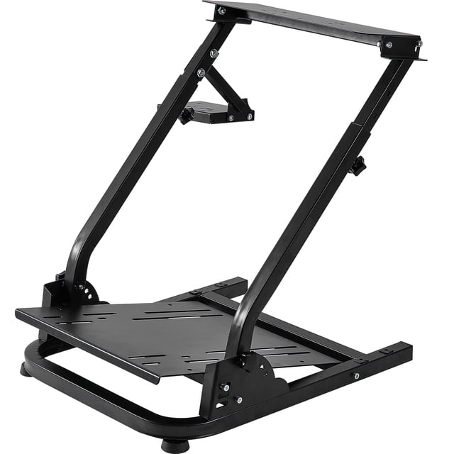 KFFKFF G920 Support de Volant de Course avec Montage pour Levier, Fabriqué en Acier au Carbone durable, avec Réglages de Hauteur et d'Angle Réglables, Conception Pliable et Coussinets en Caoutchouc Antidérapants pour la Stabilité. Compatible avec Logitech G27, G25, G29 et Autres Roues de Jeu Populaires. Idéal pour les Installations de Course sim et les cockpits de Jeu. Volant, Pédales et Levier Non Inclus.