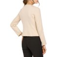 thumbnail image 3 of INSPIRE CHIC Women's Lightweight Jacket Button Vintage Fall Short Jacket with Pockets M Beige, 3 of 8