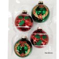 thumbnail image 4 of Holiday Time Dia 65mm 4Ct Wreath Glass Ornament, 4 of 5