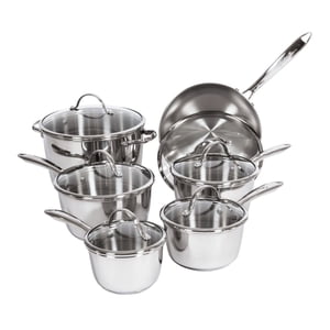 Lagostina Ensemble d'articles de cuisine en acier inoxydable, 12-pieces