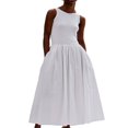 thumbnail image 1 of Robe Longue Trapèze Sans Manches avec Poches pour l'Été pour Femmes, 1 of 6