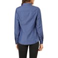 thumbnail image 3 of INSPIRE CHIC Women's Point Collar Long Sleeve Button Down Polka Dots Shirt, 3 of 6
