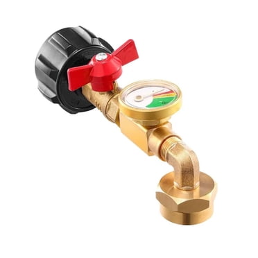 Liquidation! beishanbush Qcc1 Adaptateur de Coude au Propane avec Jauge de Réservoir de Propane 90 Adaptateur au Propane avec Commande Marche/arrêt pour Gril de Camping Réservoir de Bouteille 1 Lb Cylindre 20 40 Lb Taille Unique Jaune