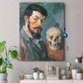 thumbnail image 4 of Qisvanset Man Holding Skull Canvas Print 12x16 Inch Gallery Wall Art, 4 of 8