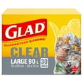 thumbnail image 2 of Glad Clear Garbage Bags - Large 90 Litres -, 2 of 6