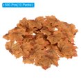 thumbnail image 3 of Unique Bargains Artificial Leaves Fall Maple Autumn Fake Leaf Decoration, Coffee Yellow 500 Pack, 3 of 5