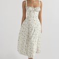 thumbnail image 1 of Robe Midi Bandage Femme Imprimé Floral Mode Sans Manches Vestidos, 1 of 7