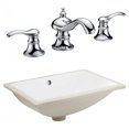 thumbnail image 1 of 20.75-in. W CSA Rectangle Bathroom Undermount Sink Set In White - Chrome Hardware AI-23095, 1 of 7