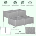 thumbnail image 4 of Outsunny 4-piece Elevated Flower Bed Vegetable Herb Planter Plastic Grey, 4 of 10