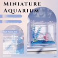thumbnail image 1 of SUTENGDA Betta Fish Tanks  Aquarium Tanks  Stackable Mini Fish Tank Aquarium Tank Kit  3/5 Gallon Rectangular Fish Bowl with Aquarium Gravel Decoration  Cube Tank for Seaweed Balls Sea Mo, 1 of 5