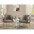 thumbnail image 5 of Acme Furniture Chaise d'Appoint colla, Velours Gris & Or, 5 of 5