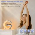 thumbnail image 3 of 15W Chargeur Sans Fil Réveil 6en1 Contrôle par Application Ambiance RVB Veilleuse Station Haut-Parleur Bluetooth pour Iphone android, 3 of 5