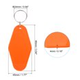 thumbnail image 2 of Unique Bargains Vintage Motel Keychain Blank Hotel Keychains Rhombus Retro Key Tag, Orange, 10 Pack, 2 of 7