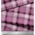 thumbnail image 2 of Soimoi Silk Fabric Gingham Check Printed Craft Fabric by The Yard 42 Inch Wide, 2 of 5