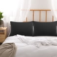 thumbnail image 2 of Black Pillowcases Soft Microfiber Pillow Case Cover with Zipper King, 2 Pack, 2 of 11