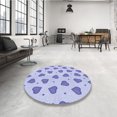 thumbnail image 4 of Ahgly Company Tapis d'Intérieur Rectangulaire Transitionnel Bleu Céleste Lavable à la Machine, 3 Pieds x 5 Pieds, 4 of 7