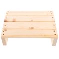 thumbnail image 3 of 1pc Office Desk Bathroom Foot Rest Bench Tilted Wooden Foot Rest Stool, 3 of 9