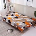 thumbnail image 2 of CHOK 2024 Futon Slipcover Armless Sofa Covers Stretch Sofa Bed Slipcover Protector Elastic (Light Gray Animal), 2 of 5