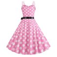 thumbnail image 3 of EQWLJWE Longue Robe pour Femmes Mode pour Femmes Imprimé Vintage Col Rond Sans Manches Robe Aguichant Évasée, 3 of 3