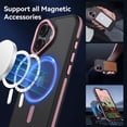 thumbnail image 2 of VENINGO Magnetic Phone Case for iPhone 17 6.3" Compatible with Mag-safe,Translucent Matte Shockproof Scratch Resistant iPhone 17 Case，Pink, 2 of 8
