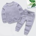 thumbnail image 2 of MeetoTime Girls Boys 2 Piece Outfit Basic Pullover Sweatshirt and Jogging Pants Cotton Set for Toddler Kids, 2 of 4