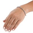 thumbnail image 2 of 5ct TW Natural Blue Sapphire & Diamond Genuine Tennis Bracelet 14K White Gold, 2 of 2