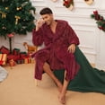 thumbnail image 4 of VULCANODON Mens Robe Big and Tall with Hood,Full Length Plush Robe for Men Long Fleece Bathrobe, 4 of 4
