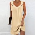 thumbnail image 2 of Erwazi Robes d'Été Décontractées pour Femmes, Robes de Plage d'Été, Robe Midi Sans Manches, Robe Bohème de Vacances, Robe Débardeur, 2 of 5