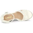 thumbnail image 4 of BLISSFUL STEP Sandales Compensées Espadrilles à Talon Compensé pour Femmes Blanc 8, 4 of 7