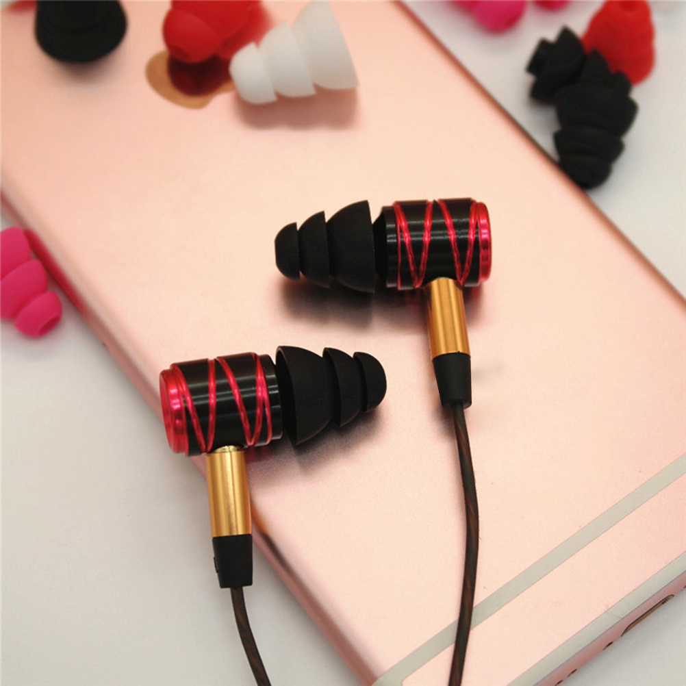BESTYASH 1 Pair In-Ear Style Ear for Earbuds with Sound Black