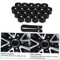 thumbnail image 4 of 20 Pcs Couvercles d'Écrou de Roue Universels 21mm Capuchons d'Écrou Plaqués Protecteur de Vis Noir, 4 of 6