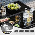 thumbnail image 4 of Gymax Set Of 9 Patio Dining Set w/Tempered Glass Table & Ottoman Removable Cushions, 4 of 8