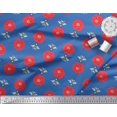 thumbnail image 2 of Soimoi Poly Georgette Fabric Floral & Bee Insects Print Sewing Fabric Yard 52 Inch Wide, 2 of 3