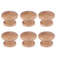 thumbnail image 1 of 30 Pcs Poignée Ronde en Bois pour Tiroir de Meuble Forme Champignon avec Vis, 1 of 8