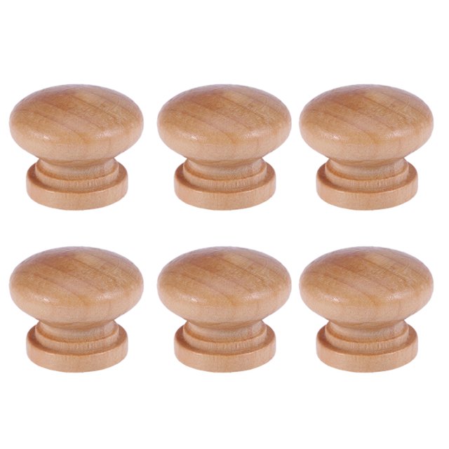 30 Pcs Poignées Rondes en Bois pour Tiroirs de Meuble, avec un design en Forme de Champignon. Fabriquées en Matériau de Bois Naturel durable, Ces Poignées d'Armoire Sont Présentées dans une Finition Bois Clair. Inclut des Vis pour une installation Facile. Idéal pour la Quincaillerie d'Armoire, la Quincaillerie de Meuble, les Tiroirs, les Garde-Robes et les Commodes.