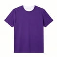 thumbnail image 1 of T-shirt Fille Violet à Manches Courtes pour Filles Col Rond T-Shirts d'Été Hauts 1-2 Ans Chemises Filles, 1 of 3