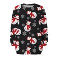 thumbnail image 5 of 2023 Chandail en Molleton de Noël pour Femmes en Solde Col Rond Mode Décontractée Manches Longues Imprimé de Noël, 5 of 5