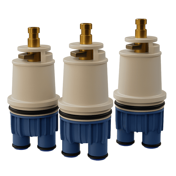 JONES STEPHENS Pressure Balanced Tub/Shower Cartridge fits Delta® Monitor® | 4" Overall Length | 3 Packs of 3 | Contractor's Lot (Total 9 Cartridges)