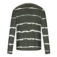 thumbnail image 4 of FAIWAD Long Sleeve Shirts for Men Striped Print Round Neck Tee Tops Comfort Workout Tunics Clothes, 4 of 5