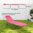 thumbnail image 3 of Outsunny Chaise Longue d'Extérieur, Chaise Inclinable Pliante et Réglable, Rose, 3 of 10