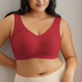 thumbnail image 2 of Plebaso Women's Wireless T Shirt Bras Seamless Full Coverage Bralettes Ladies Wide Strap Everyday Bras, 2 of 7