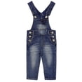 thumbnail image 1 of KIDSCOOL SPACE Boy Girl Overall,Stretchy Slim Adjustable Jean Jumpsuit,Blue,3-4 Years, 1 of 7