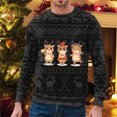 thumbnail image 1 of WILLBEST Mignons Chandails à Fermeture Éclair pour Hommes Automne et Hiver Décontractés Tendance Chandail à Capuchon à Col Rond Imprimé de Noël, 1 of 3